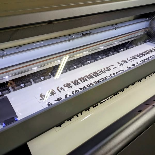 透明塩ビシートを印刷して避難器具のステッカーを製作